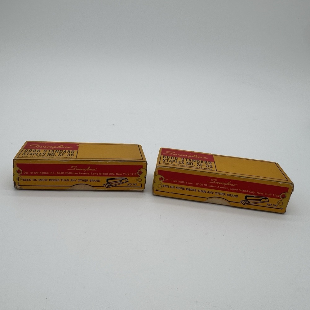 Vintage Swingline SF-35 Standard Staples No‎ 747 5000 Lot 2 Open Box